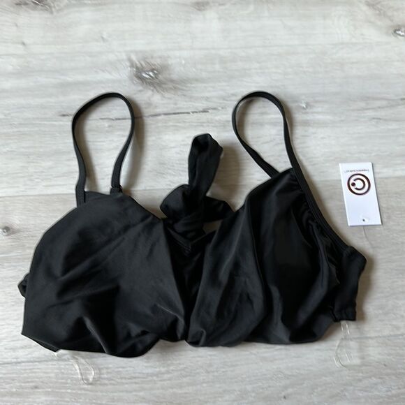 Copper Control Women's Cross Front Bra Swim Top Black M NWT IN PACKAGING‎ - Picture 3 of 4